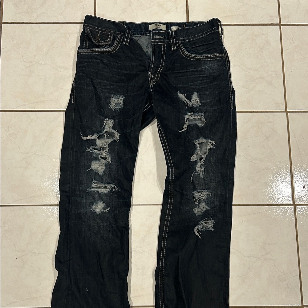 Distressed Black Jeans for Women